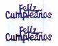Blue Feliz Cumpleaños Word Confetti